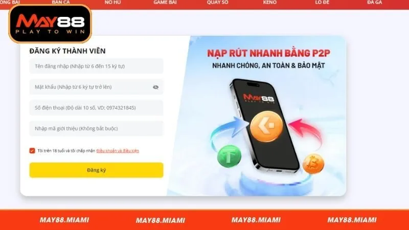 Hướng dẫn cách đăng ký May88 nhanh chóng, hiệu quả