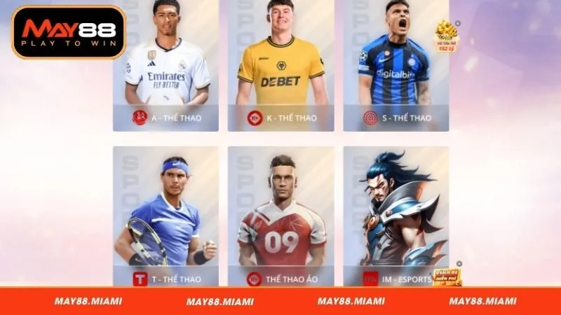 Khám phá sảnh cược thể thao nổi bật tại May88