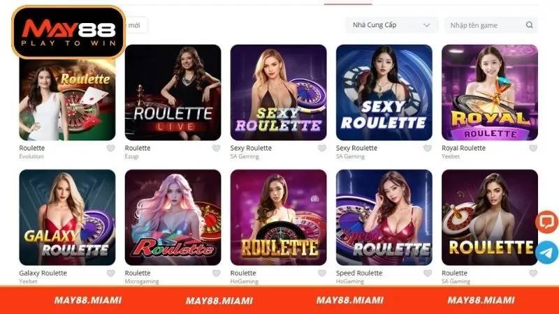 Một số sản phẩm hấp dẫn có tại sòng bài May88