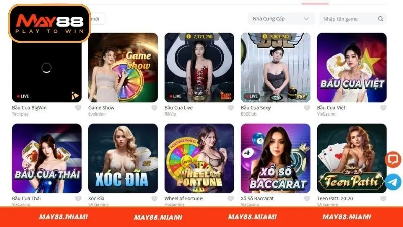 Ưu điểm nổi bật của sòng bài May88 mang lại